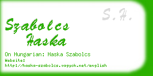 szabolcs haska business card